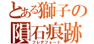 とある獅子の隕石痕跡（フレデフォート）