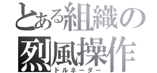 とある組織の烈風操作（トルネーダー）