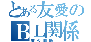 とある友愛のＢＬ関係（愛の関係♥）