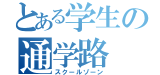 とある学生の通学路（スクールゾーン）