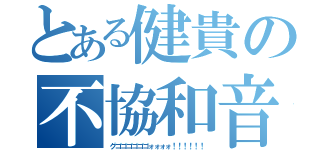 とある健貴の不協和音（グゴゴゴゴゴゴォォォォ！！！！！！）