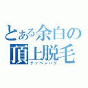 とある余白の頂上脱毛（テッペンハゲ）