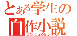 とある学生の自作小説（じさくしょうせつ）