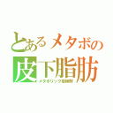 とあるメタボの皮下脂肪（メタボリック症候群）