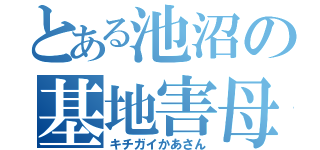 とある池沼の基地害母（キチガイかあさん）