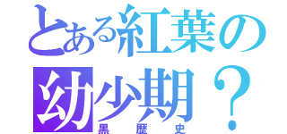 とある紅葉の幼少期？（黒歴史）