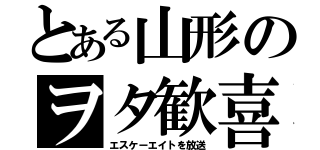 とある山形のヲタ歓喜（エスケーエイトを放送）