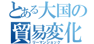 とある大国の貿易変化（リーマンショック）