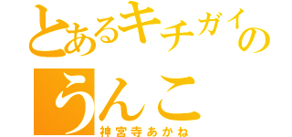 とあるキチガイのうんこ（神宮寺あかね）