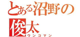 とある沼野の俊太（ウンコマン）