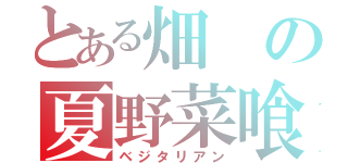 とある畑の夏野菜喰らい（ベジタリアン）