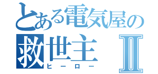 とある電気屋の救世主Ⅱ（ヒーロー）