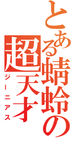 とある蜻蛉の超天才（ジーニアス）