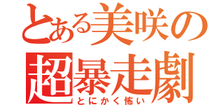 とある美咲の超暴走劇（とにかく怖い）