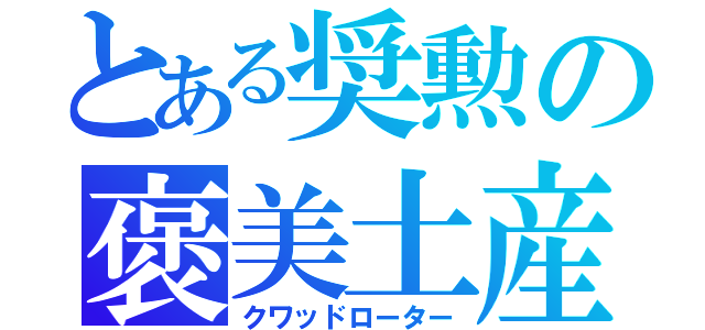 とある奨勲の褒美土産（クワッドローター）