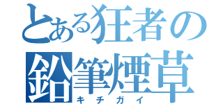 とある狂者の鉛筆煙草（キチガイ）