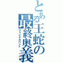 とある王蛇の最終奥義（ファイナルベント）