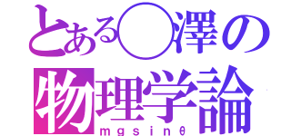 とある◯澤の物理学論（ｍｇｓｉｎθ）