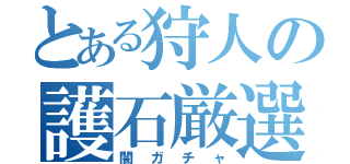 とある狩人の護石厳選（闇ガチャ）