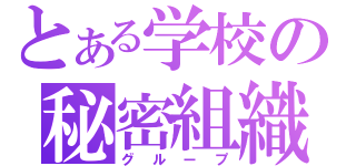 とある学校の秘密組織（グループ）