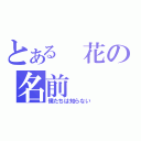 とある 花の名前（僕たちは知らない）