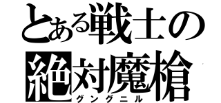 とある戦士の絶対魔槍（グングニル）