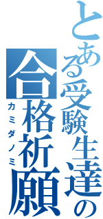 とある受験生達のの合格祈願Ⅱ（カミダノミ）