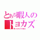 とある暇人のトヨカズ（知ったかぶりの達人）