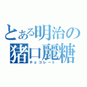 とある明治の猪口麗糖（チョコレート）