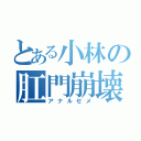 とある小林の肛門崩壊（アナルゼメ）