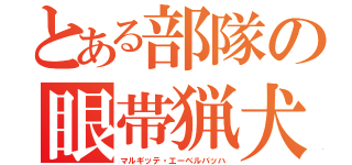 とある部隊の眼帯猟犬（マルギッテ・エーベルバッハ）