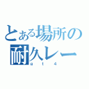 とある場所の耐久レース（ｇｔ４）