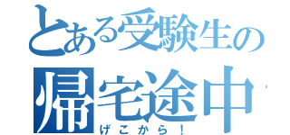 とある受験生の帰宅途中（げこから！）