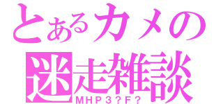 とあるカメの迷走雑談（ＭＨＰ３？Ｆ？）