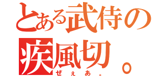 とある武侍の疾風切。（ぜぇあ。）