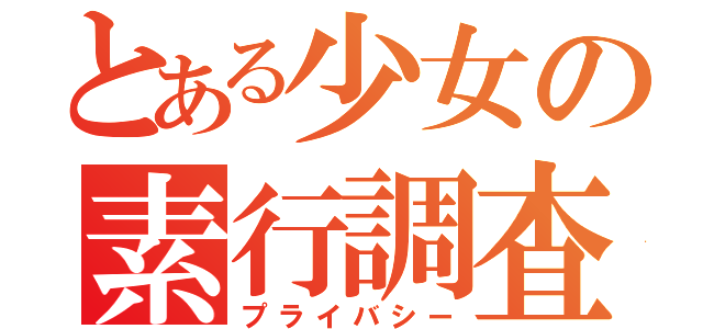 とある少女の素行調査（プライバシー）