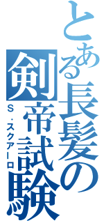 とある長髪の剣帝試験（Ｓ．スクアーロ）