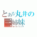 とある丸井の三姉妹（似てない三つ子）