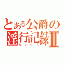 とある公爵の淫行記録Ⅱ（セックス）