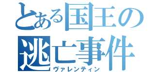 とある国王の逃亡事件（ヴァレンティン）