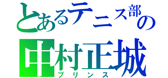 とあるテニス部の中村正城（プリンス）