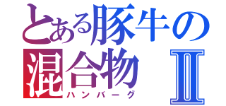 とある豚牛の混合物Ⅱ（ハンバーグ）