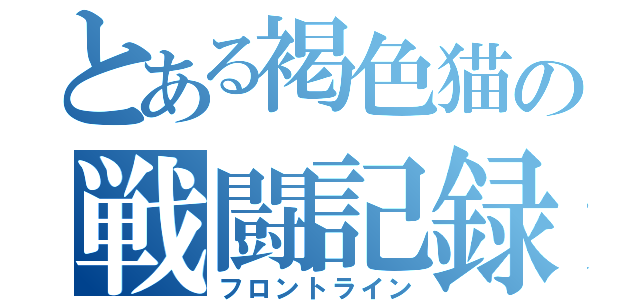 とある褐色猫の戦闘記録（フロントライン）