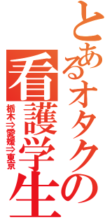 とあるオタクの看護学生（栃木⇒愛媛⇒東京）