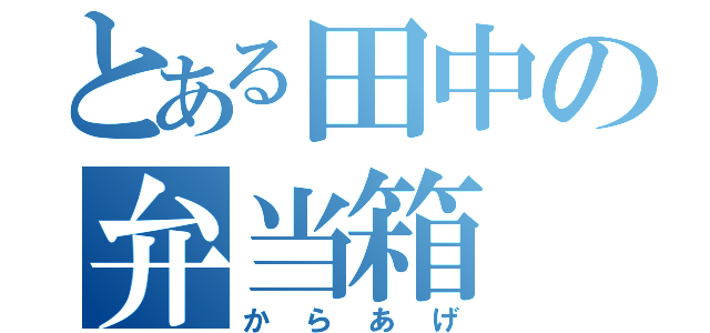 とある田中の弁当箱（からあげ）