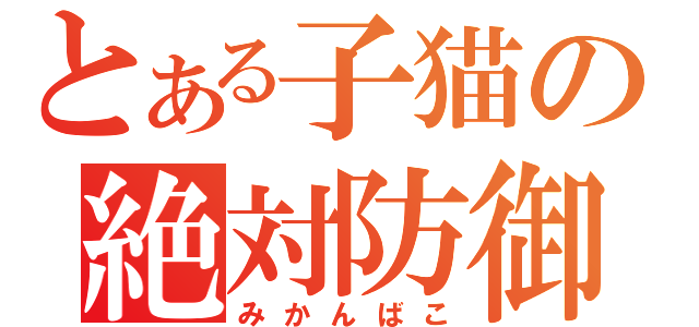 とある子猫の絶対防御（みかんばこ）