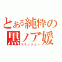 とある純粋の黒ノア媛（ブラックエー）