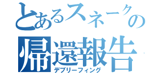 とあるスネークの帰還報告（デブリーフィング）