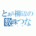 とある柳辺の数珠つなぎ（ビーズ）