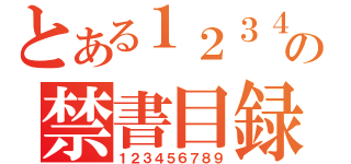 とある１２３４５６７８９の禁書目録１２３４５６７８９（１２３４５６７８９）